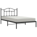 Estructura cama sin colchón con cabecero metal negro 107x203 cm