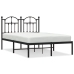 Estructura cama sin colchón con cabecero metal negro 120x200 cm