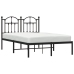 Estructura cama sin colchón con cabecero metal negro 120x200 cm