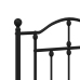Estructura cama sin colchón con cabecero metal negro 120x200 cm