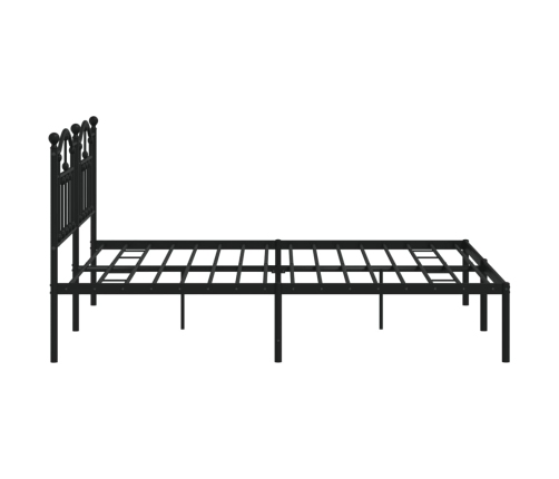 Estructura cama sin colchón con cabecero metal negro 180x200 cm