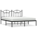 Estructura cama sin colchón con cabecero metal negro 183x213 cm