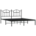 Estructura cama sin colchón con cabecero metal negro 183x213 cm