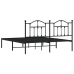 Estructura cama sin colchón con cabecero metal negro 183x213 cm