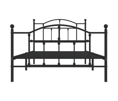 Estructura cama sin colchón con estribo metal negro 100x200 cm