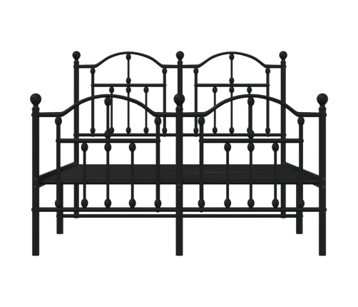 Estructura cama sin colchón con estribo metal negro 120x190 cm