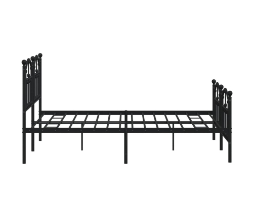 Estructura cama sin colchón con estribo metal negro 135x190 cm