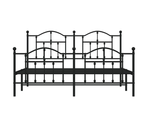 Estructura cama sin colchón con estribo metal negro 180x200 cm