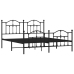 Estructura cama sin colchón con estribo metal negro 183x213 cm