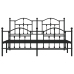 Estructura cama sin colchón con estribo metal negro 183x213 cm