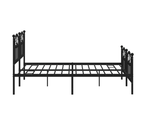 Estructura cama sin colchón con estribo metal negro 183x213 cm