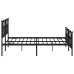 Estructura cama sin colchón con estribo metal negro 183x213 cm