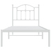 Estructura cama sin colchón con cabecero metal blanco 90x190 cm