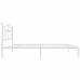 Estructura cama sin colchón con cabecero metal blanco 90x190 cm