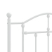 Estructura cama sin colchón con cabecero metal blanco 90x190 cm