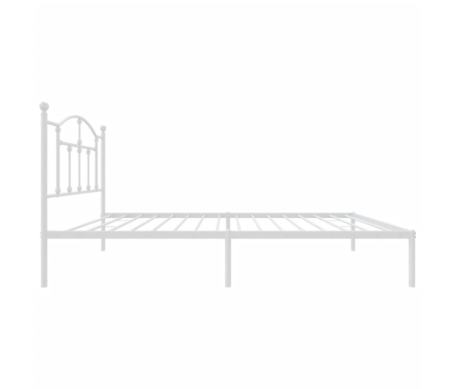 Estructura cama sin colchón con cabecero metal blanco 100x190cm