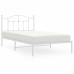 Estructura cama sin colchón con cabecero metal blanco 107x203cm