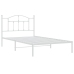 Estructura cama sin colchón con cabecero metal blanco 107x203cm