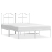 Estructura cama sin colchón con cabecero metal blanco 140x200cm