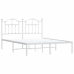 Estructura cama sin colchón con cabecero metal blanco 140x200cm