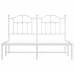 Estructura cama sin colchón con cabecero metal blanco 140x200cm