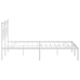 Estructura cama sin colchón con cabecero metal blanco 140x200cm