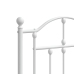 Estructura cama sin colchón con cabecero metal blanco 140x200cm