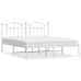 Estructura cama sin colchón con cabecero metal blanco 183x213cm