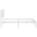 Estructura cama sin colchón con cabecero metal blanco 183x213cm