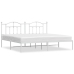 Estructura cama sin colchón con cabecero metal blanco 193x203cm