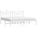 Estructura cama sin colchón con cabecero metal blanco 193x203cm