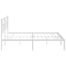 Estructura cama sin colchón con cabecero metal blanco 193x203cm