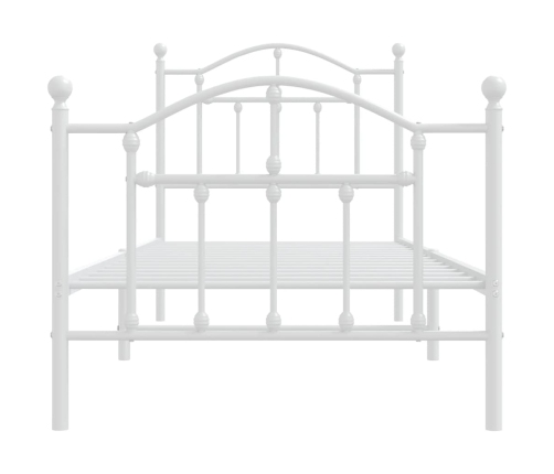 Estructura cama sin colchón con estribo metal blanco 90x190 cm