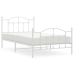 Estructura cama sin colchón con estribo metal blanco 107x203 cm