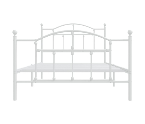 Estructura cama sin colchón con estribo metal blanco 107x203 cm