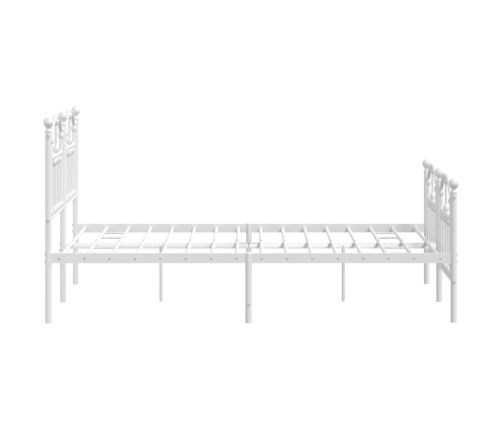 Estructura cama sin colchón con estribo metal blanco 120x200 cm