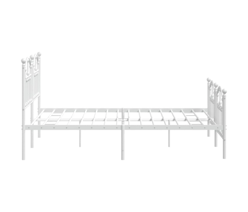 Estructura cama sin colchón con estribo metal blanco 135x190 cm