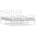 Estructura cama sin colchón con estribo metal blanco 183x213 cm