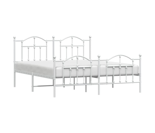 Estructura cama sin colchón con estribo metal blanco 183x213 cm