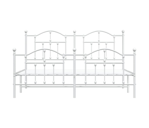 Estructura cama sin colchón con estribo metal blanco 183x213 cm