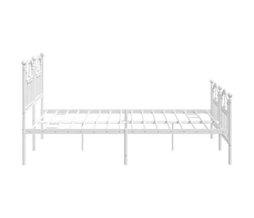 Estructura cama sin colchón con estribo metal blanco 183x213 cm