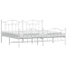 Estructura cama sin colchón con estribo metal blanco 193x203 cm