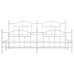 Estructura cama sin colchón con estribo metal blanco 193x203 cm