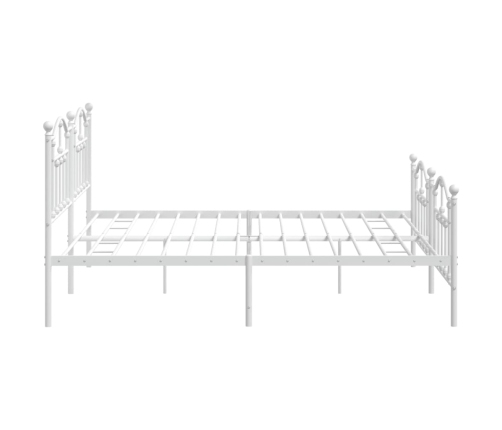 Estructura cama sin colchón con estribo metal blanco 193x203 cm