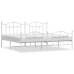 Estructura cama sin colchón con estribo metal blanco 200x200 cm