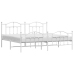 Estructura cama sin colchón con estribo metal blanco 200x200 cm