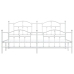 Estructura cama sin colchón con estribo metal blanco 200x200 cm