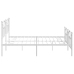 Estructura cama sin colchón con estribo metal blanco 200x200 cm