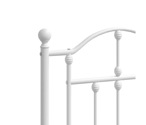 Estructura cama sin colchón con estribo metal blanco 200x200 cm