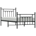 Estructura cama sin colchón con estribo metal negro 90x190 cm